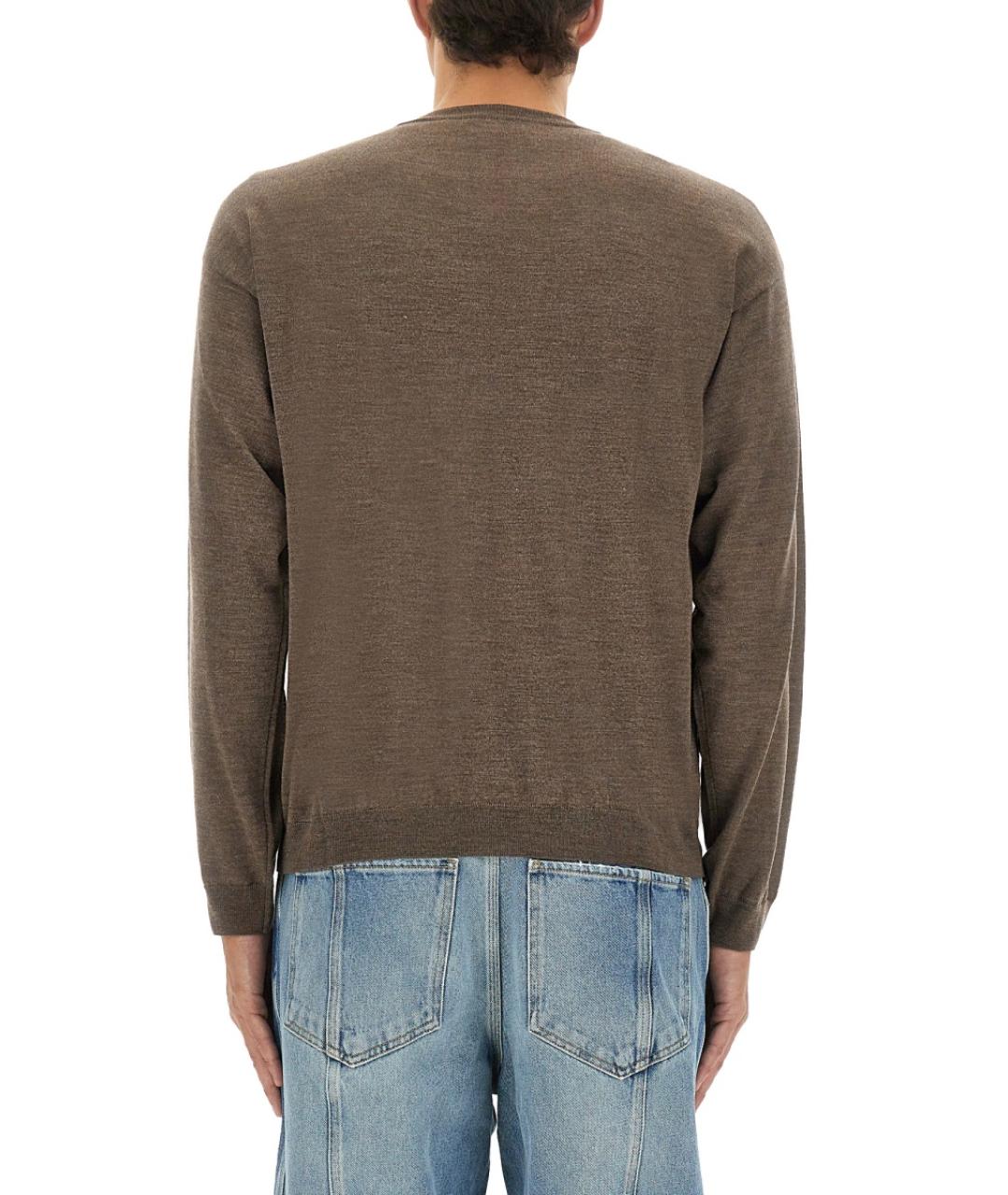 MOSCHINO Коричневый шерстяной джемпер / свитер, фото 3