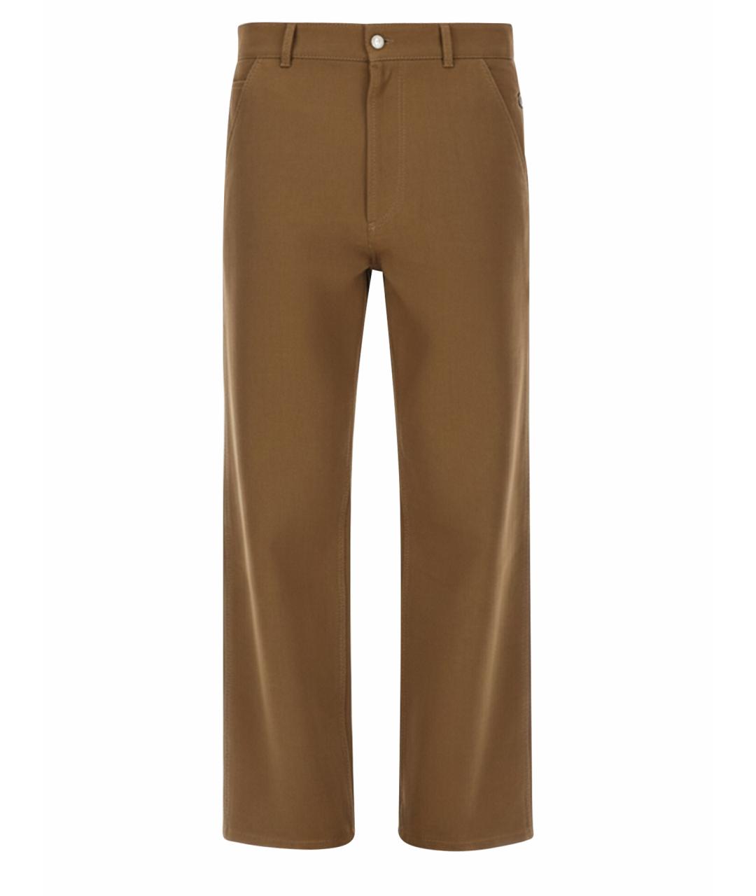 MOSCHINO Коричневые хлопковые повседневные брюки, фото 1