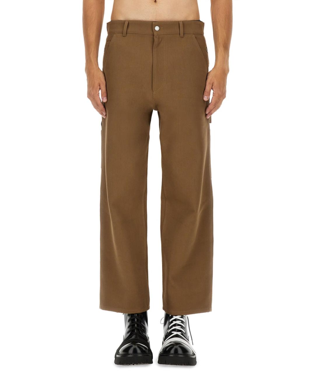 MOSCHINO Коричневые хлопковые повседневные брюки, фото 5
