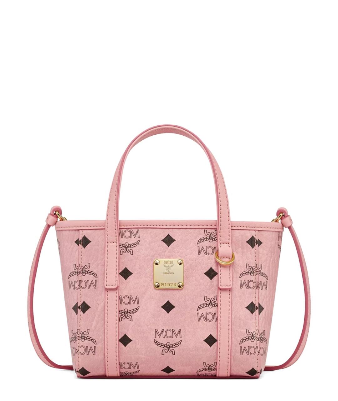 MCM Розовая сумка тоут из искусственной кожи, фото 1