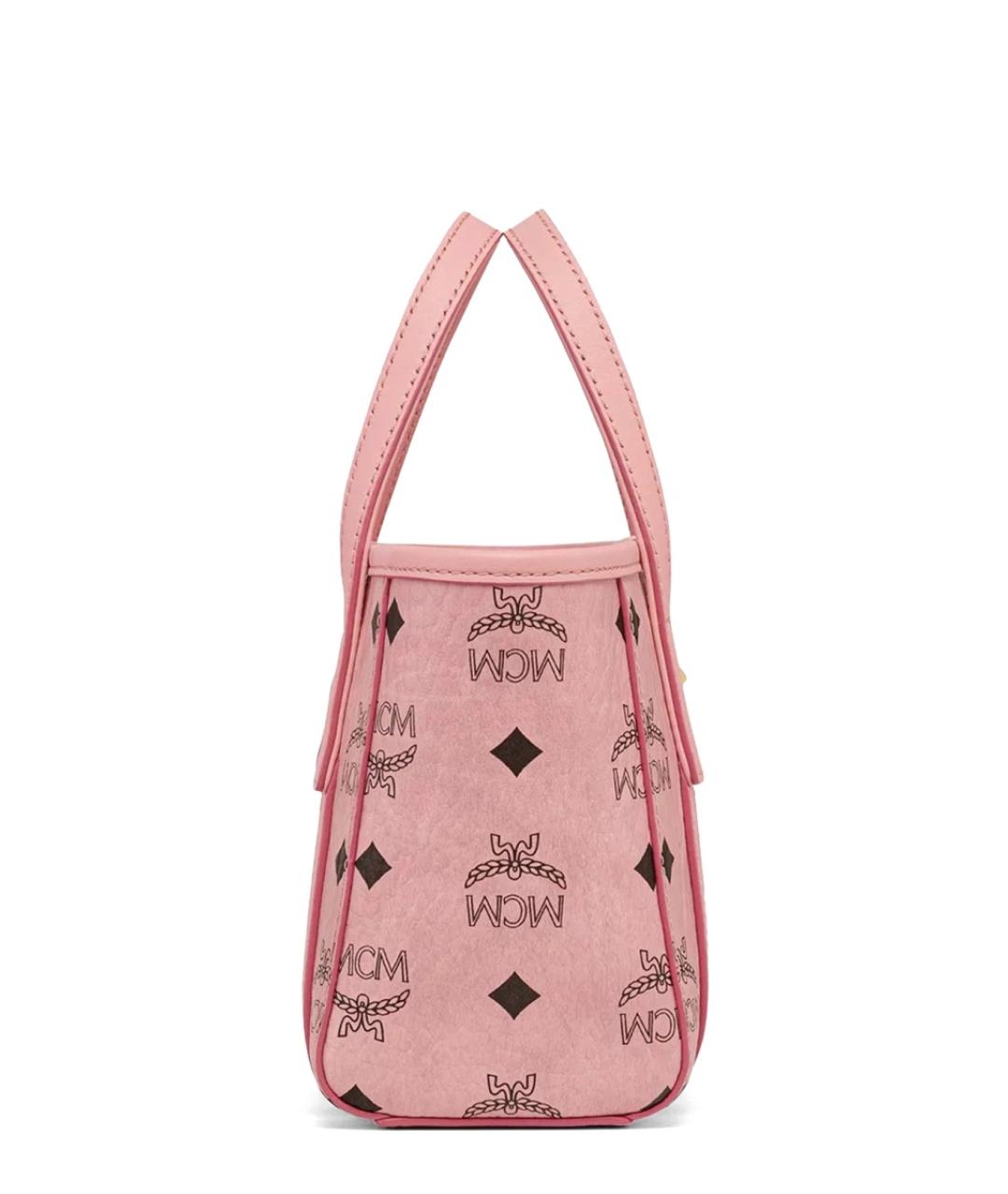 MCM Розовая сумка тоут из искусственной кожи, фото 3