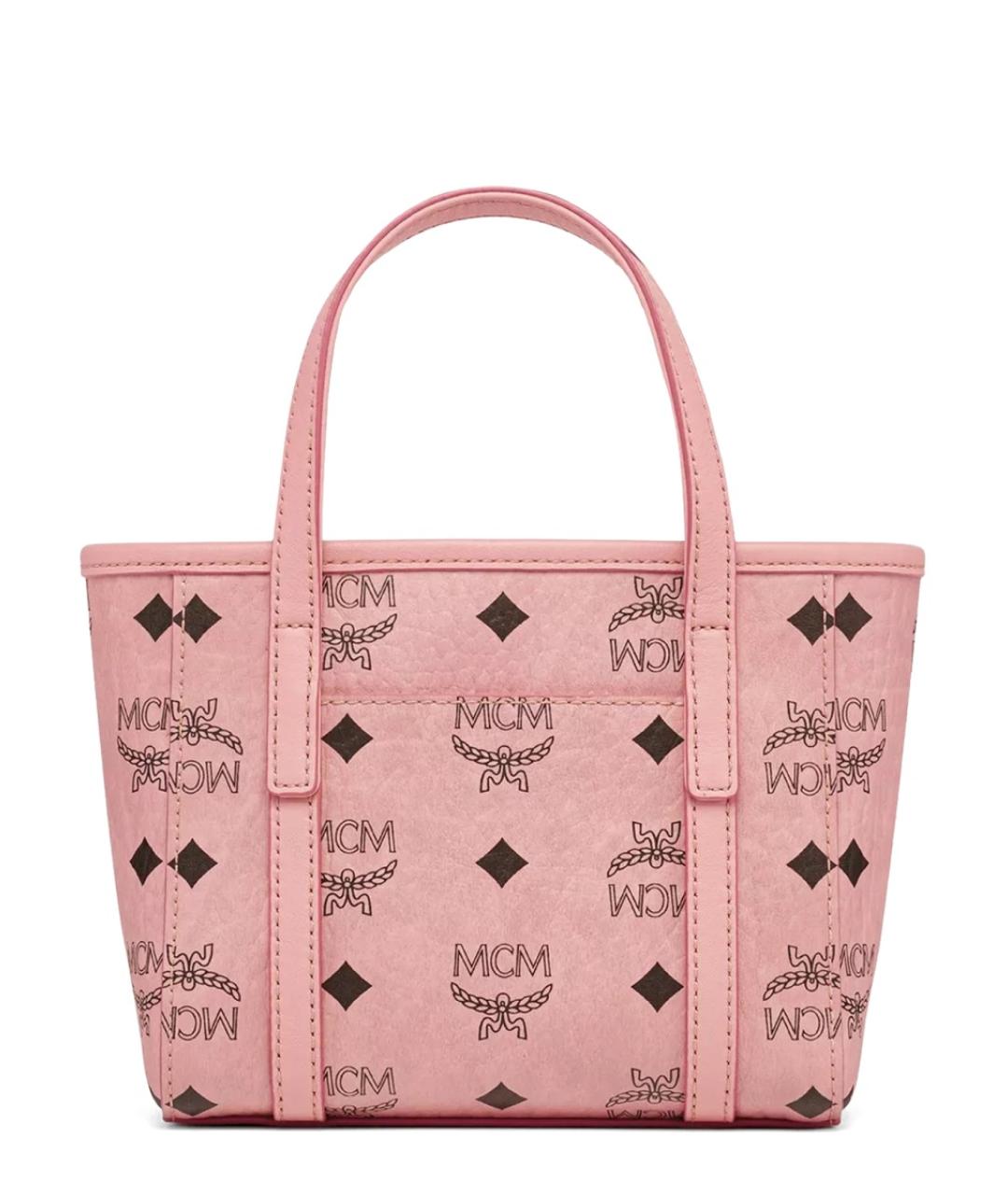 MCM Розовая сумка тоут из искусственной кожи, фото 2