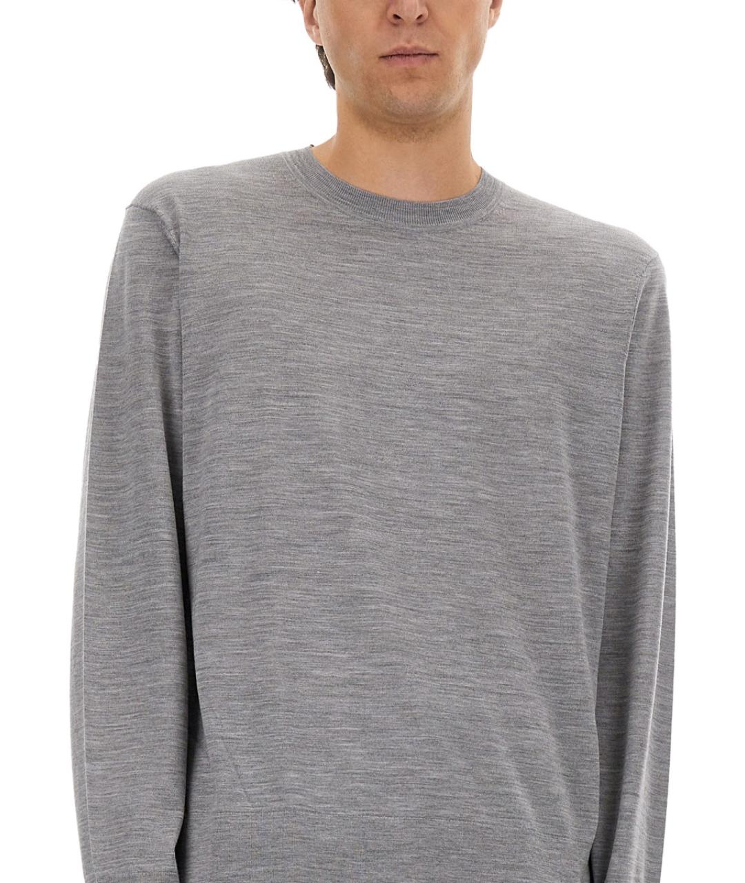 THEORY Серый шерстяной джемпер / свитер, фото 4