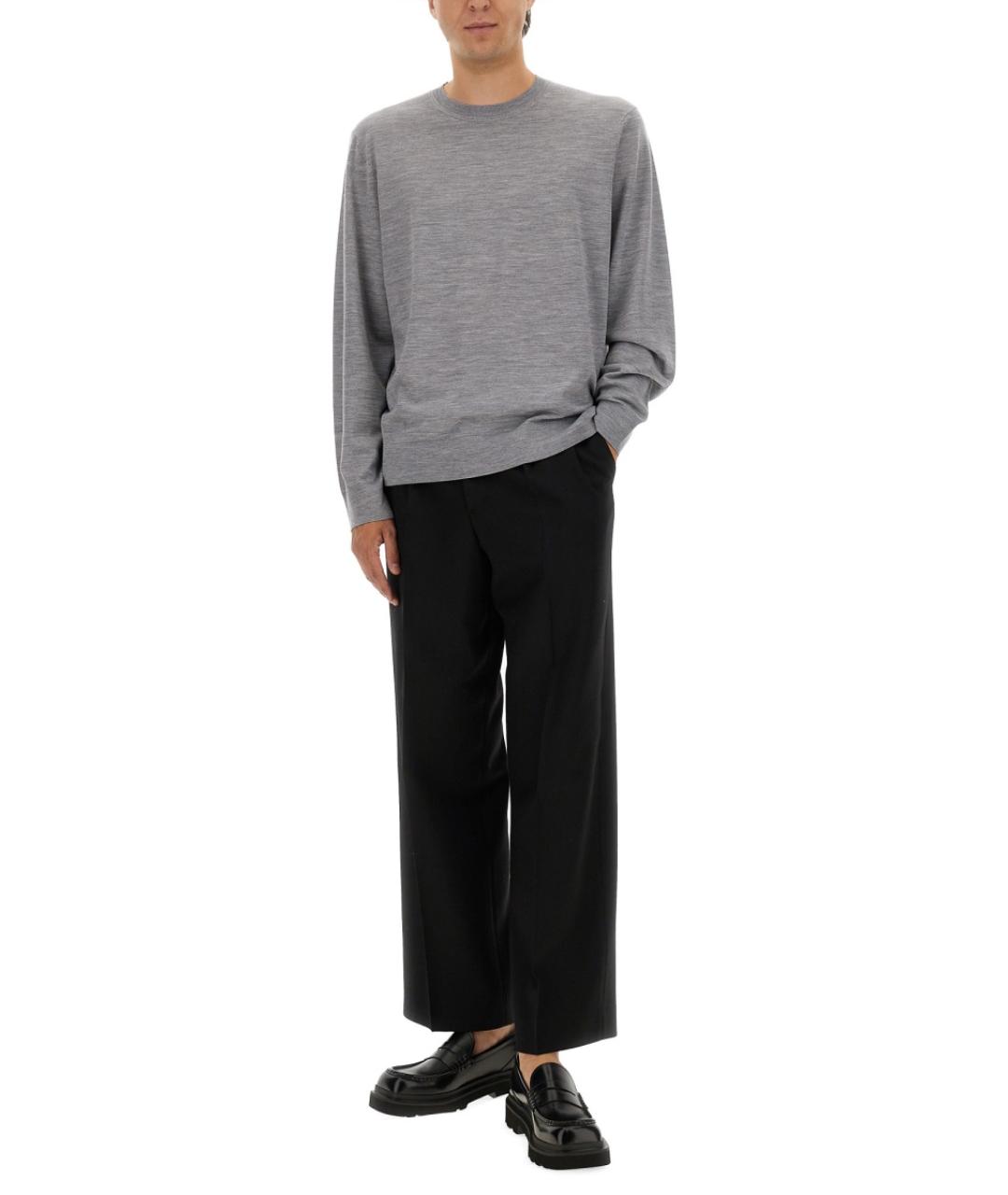 THEORY Серый шерстяной джемпер / свитер, фото 3