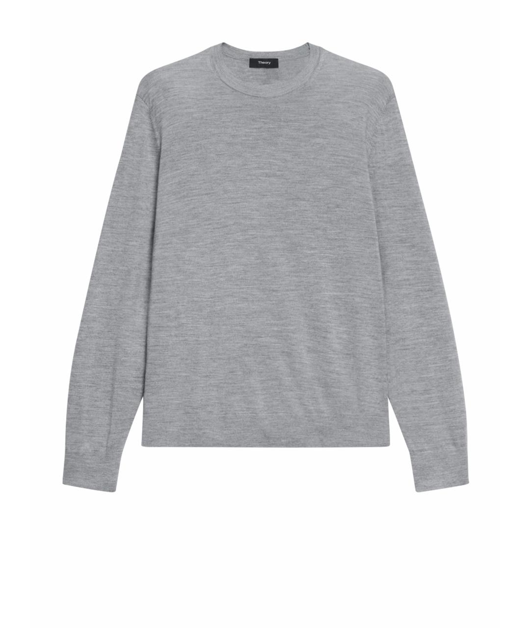 THEORY Серый шерстяной джемпер / свитер, фото 1
