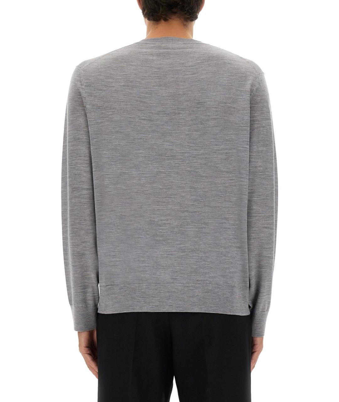 THEORY Серый шерстяной джемпер / свитер, фото 5