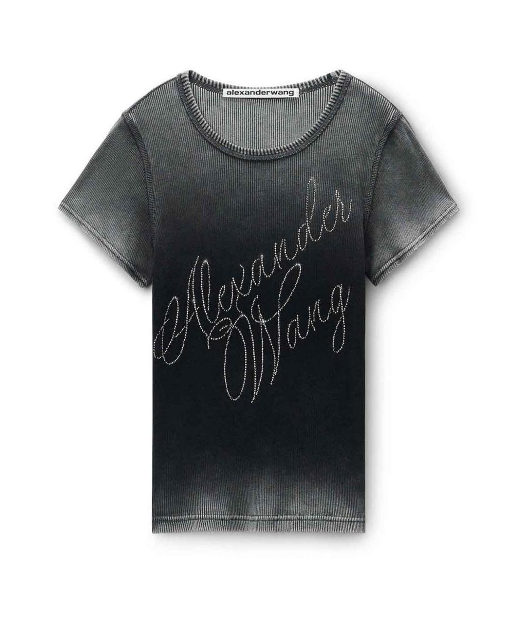 ALEXANDER WANG Серая хлопковая футболка, фото 1