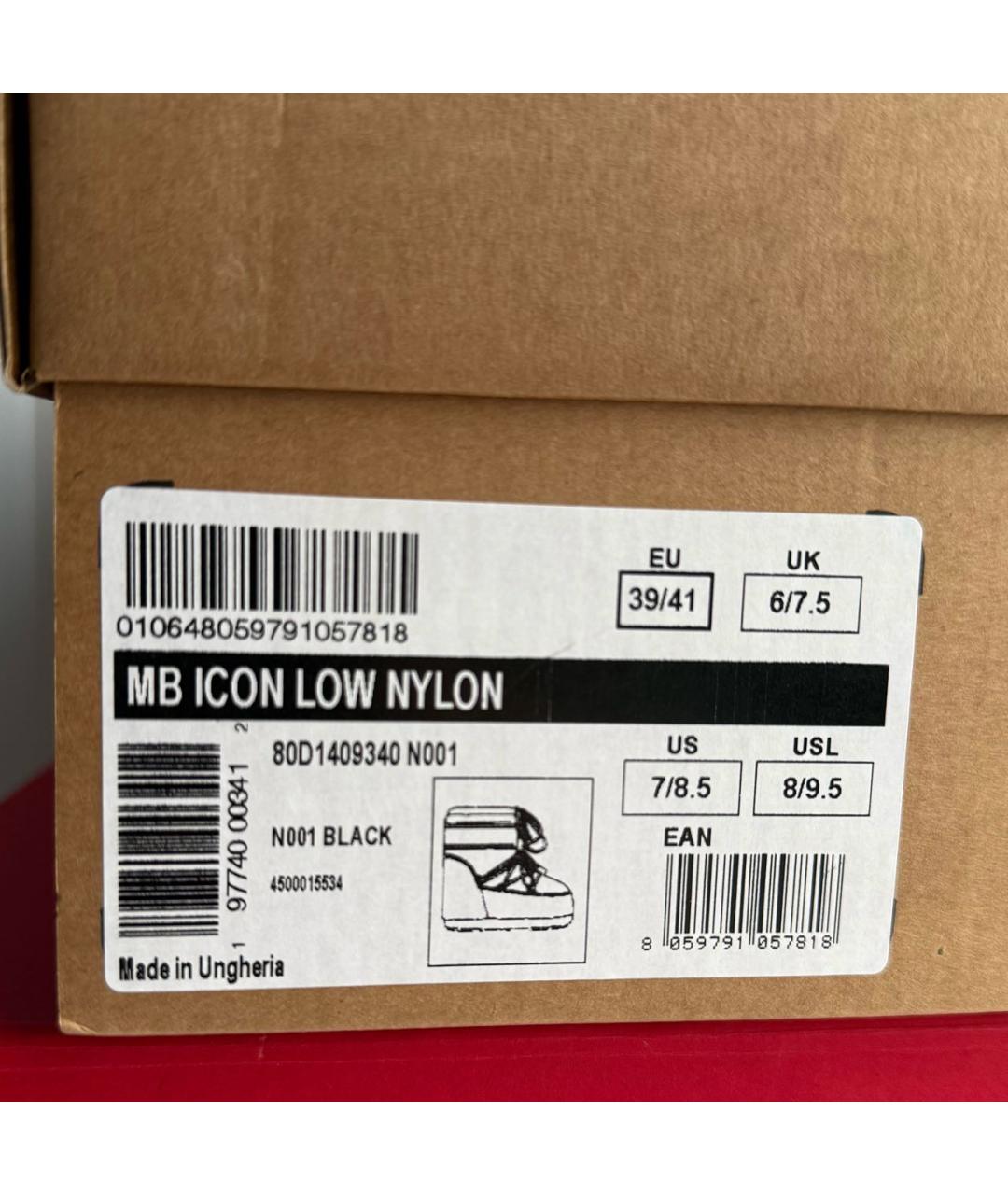 MOON BOOT Черные текстильные ботинки, фото 8