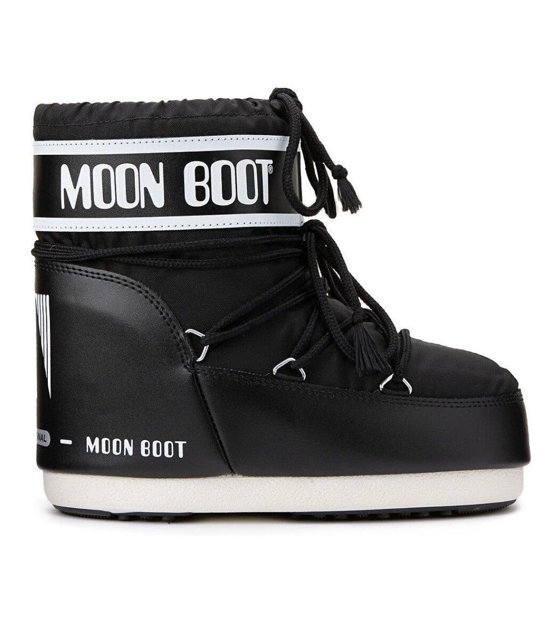 MOON BOOT Черные текстильные ботинки, фото 1