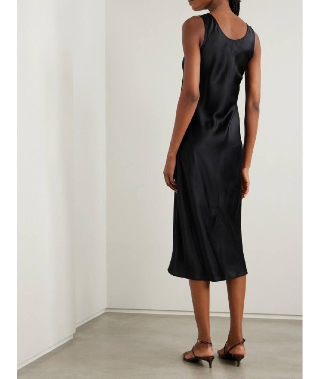 MAX MARA Черное шелковое коктейльное платье, фото 3