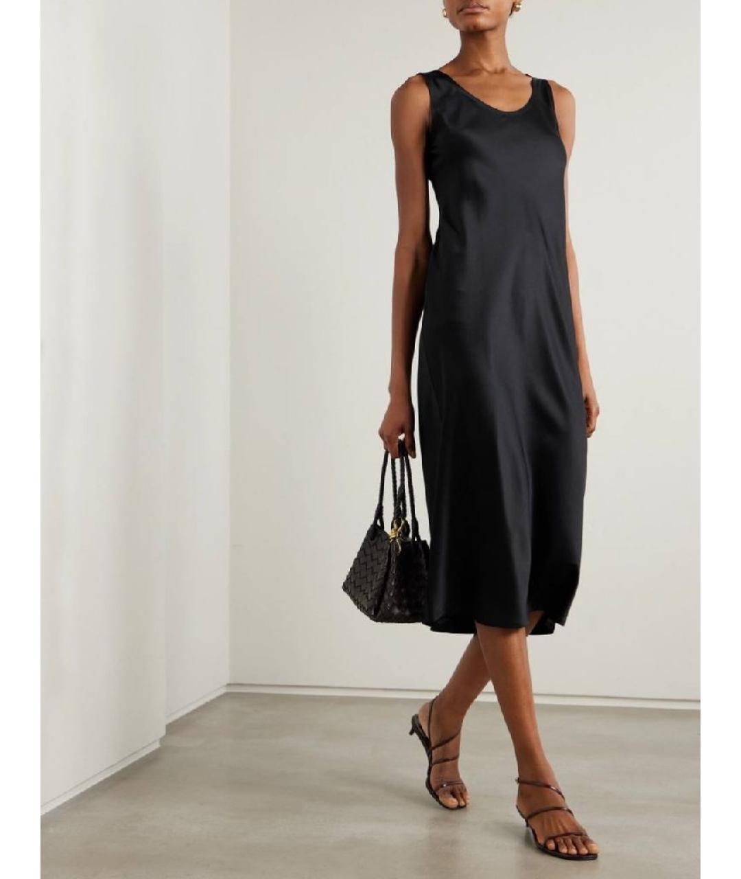 MAX MARA Черное шелковое коктейльное платье, фото 2