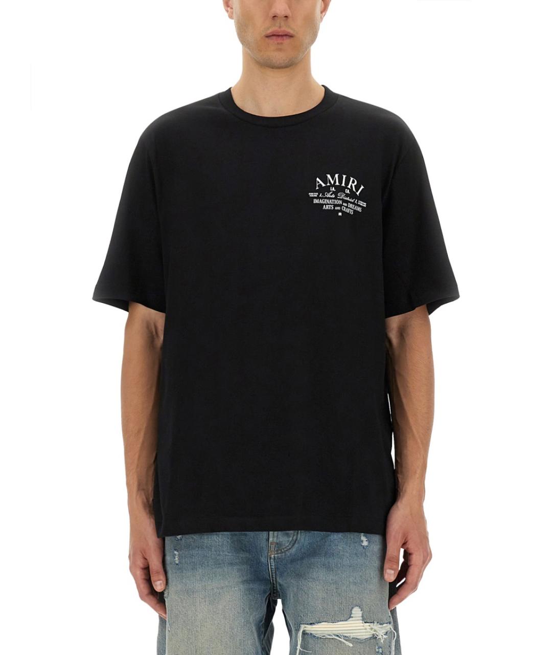 AMIRI Черная хлопковая футболка, фото 5