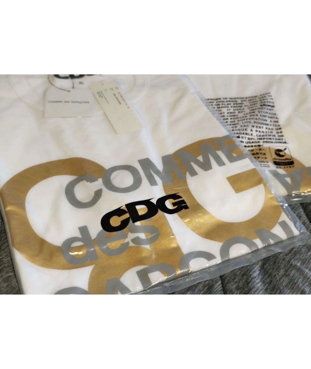 COMME DES GARÇONS Белая хлопковая футболка, фото 5