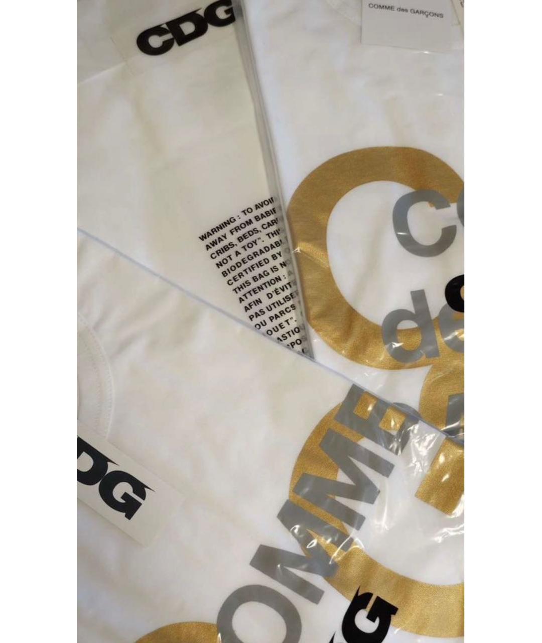 COMME DES GARÇONS Белая хлопковая футболка, фото 4