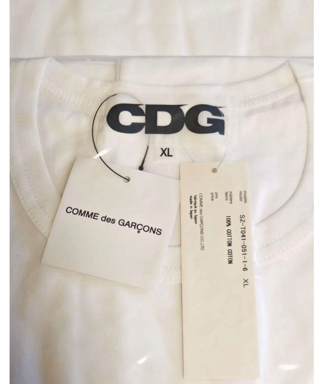 COMME DES GARÇONS Белая хлопковая футболка, фото 3