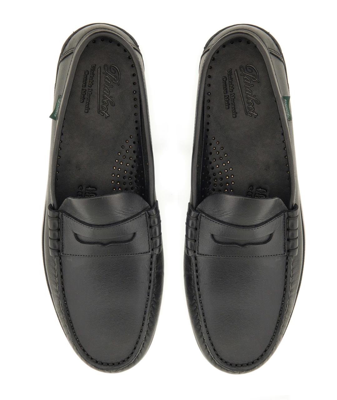 PARABOOT Черные кожаные мокасины, фото 3