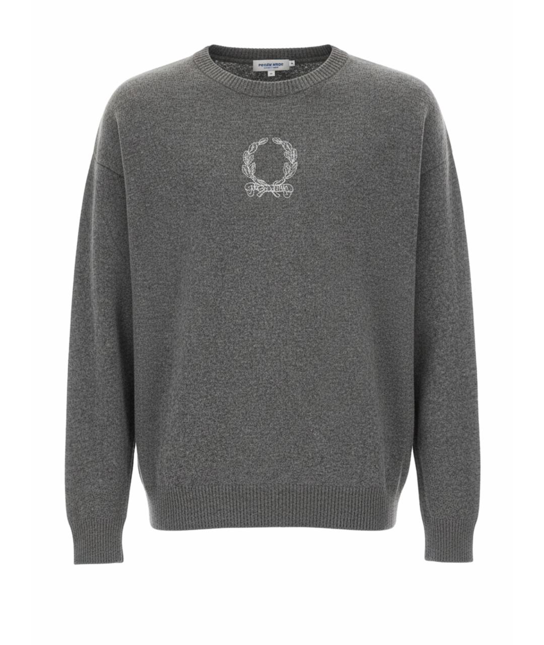 MOSCHINO Серый шерстяной джемпер / свитер, фото 1