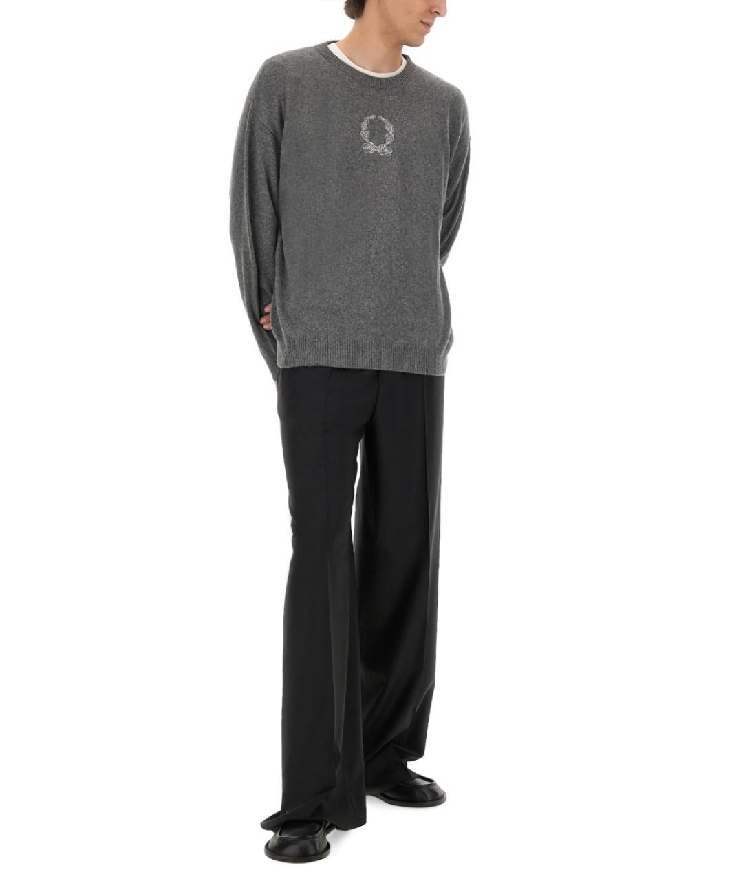 MOSCHINO Серый шерстяной джемпер / свитер, фото 2