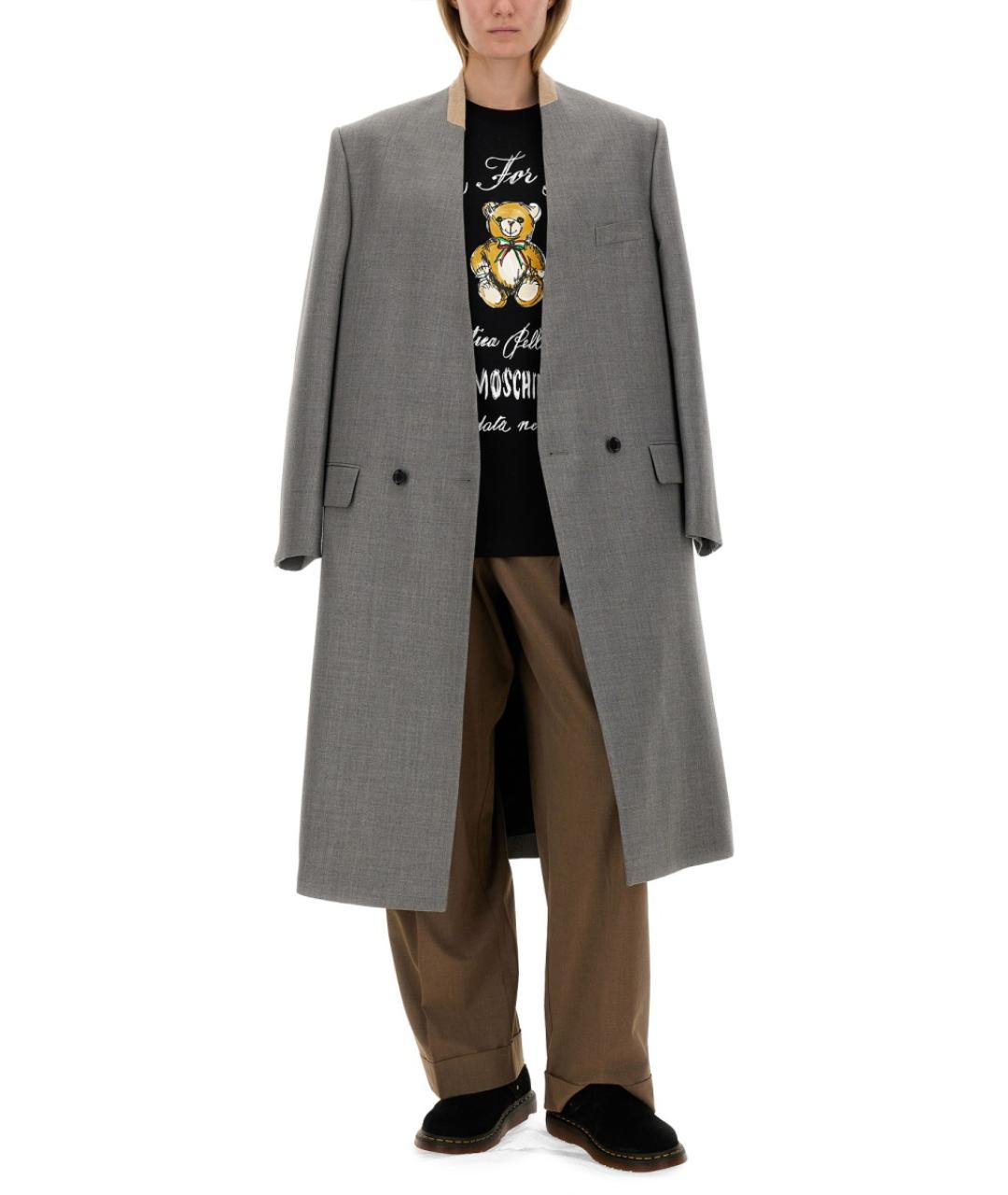 MOSCHINO Черная хлопковая футболка, фото 3