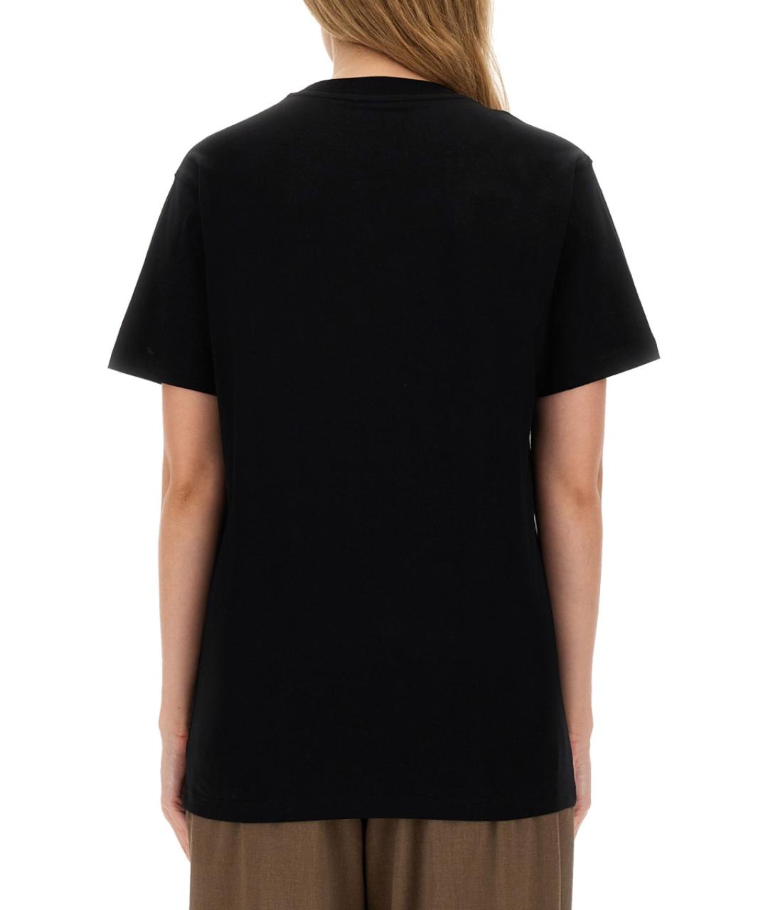 MOSCHINO Черная хлопковая футболка, фото 4