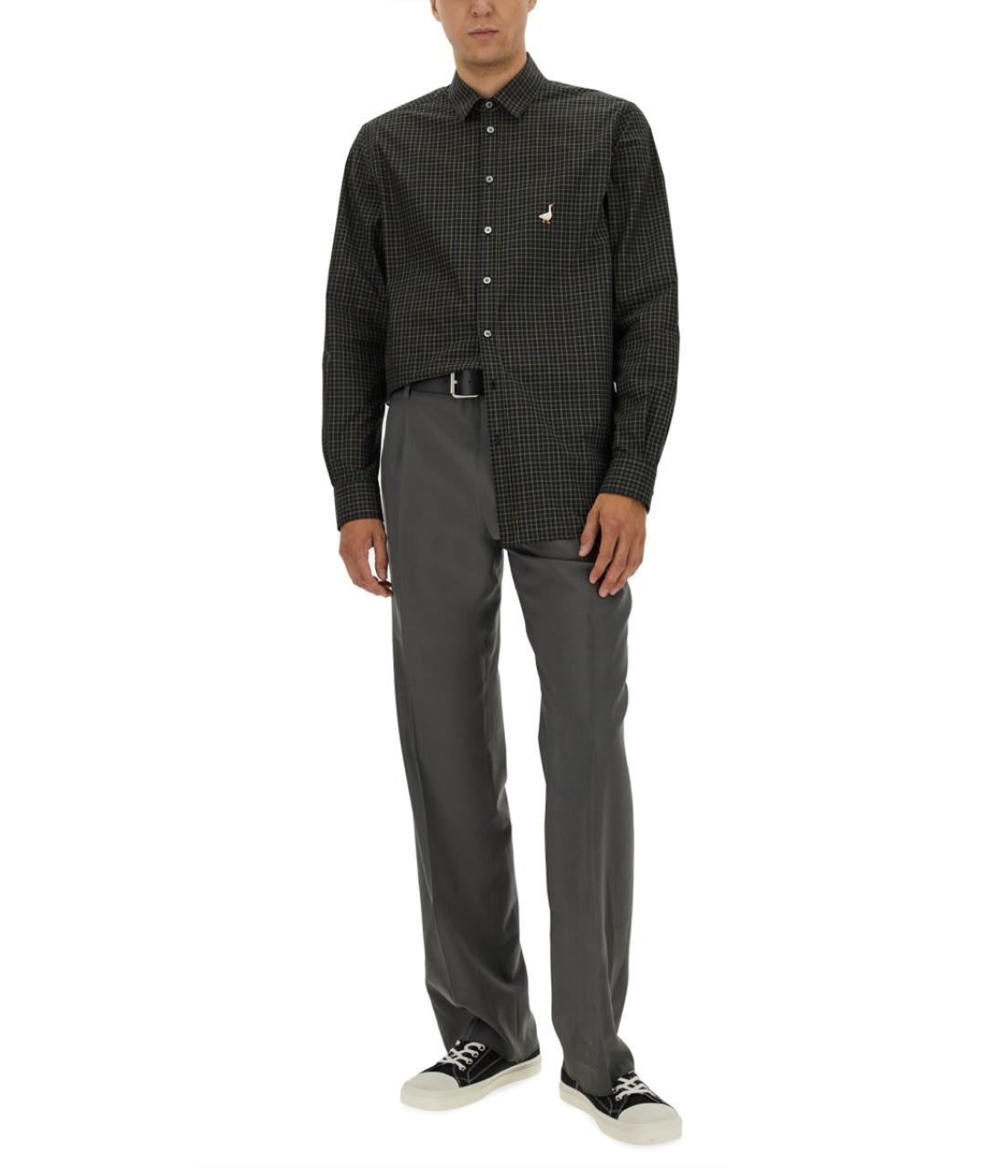 MOSCHINO Серая хлопковая кэжуал рубашка, фото 2