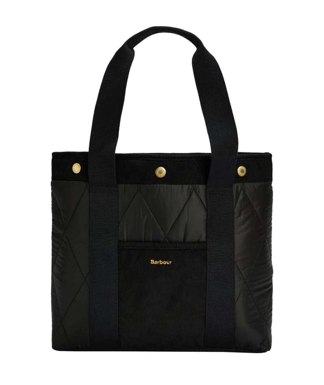 BARBOUR Черная синтетическая сумка тоут, фото 1