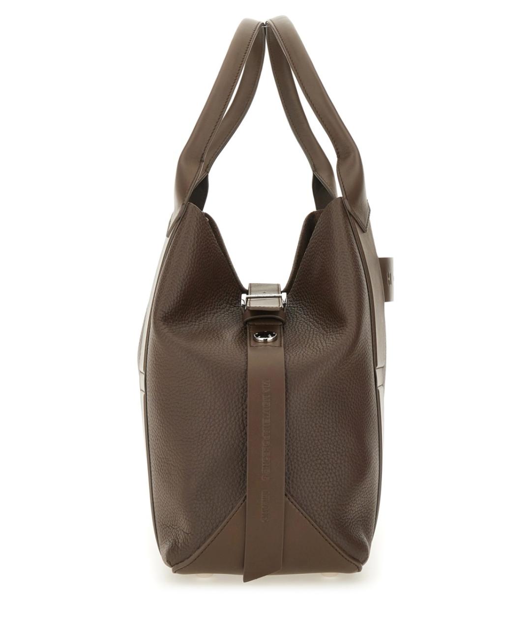 HOGAN Коричневая кожаная сумка тоут, фото 4