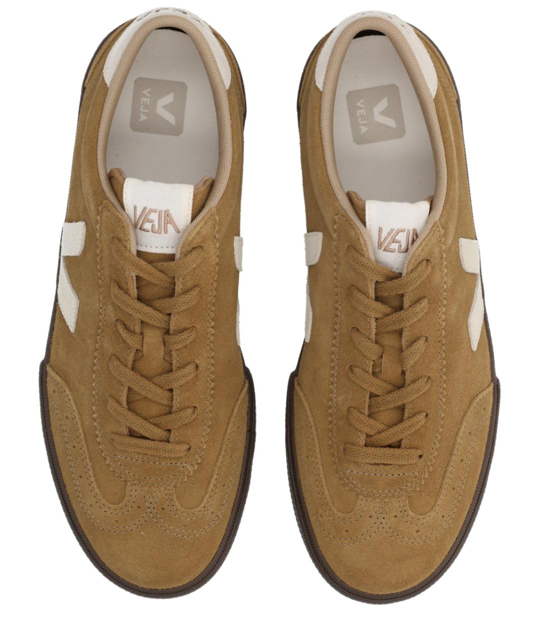 VEJA Бежевые замшевые низкие кроссовки / кеды, фото 5