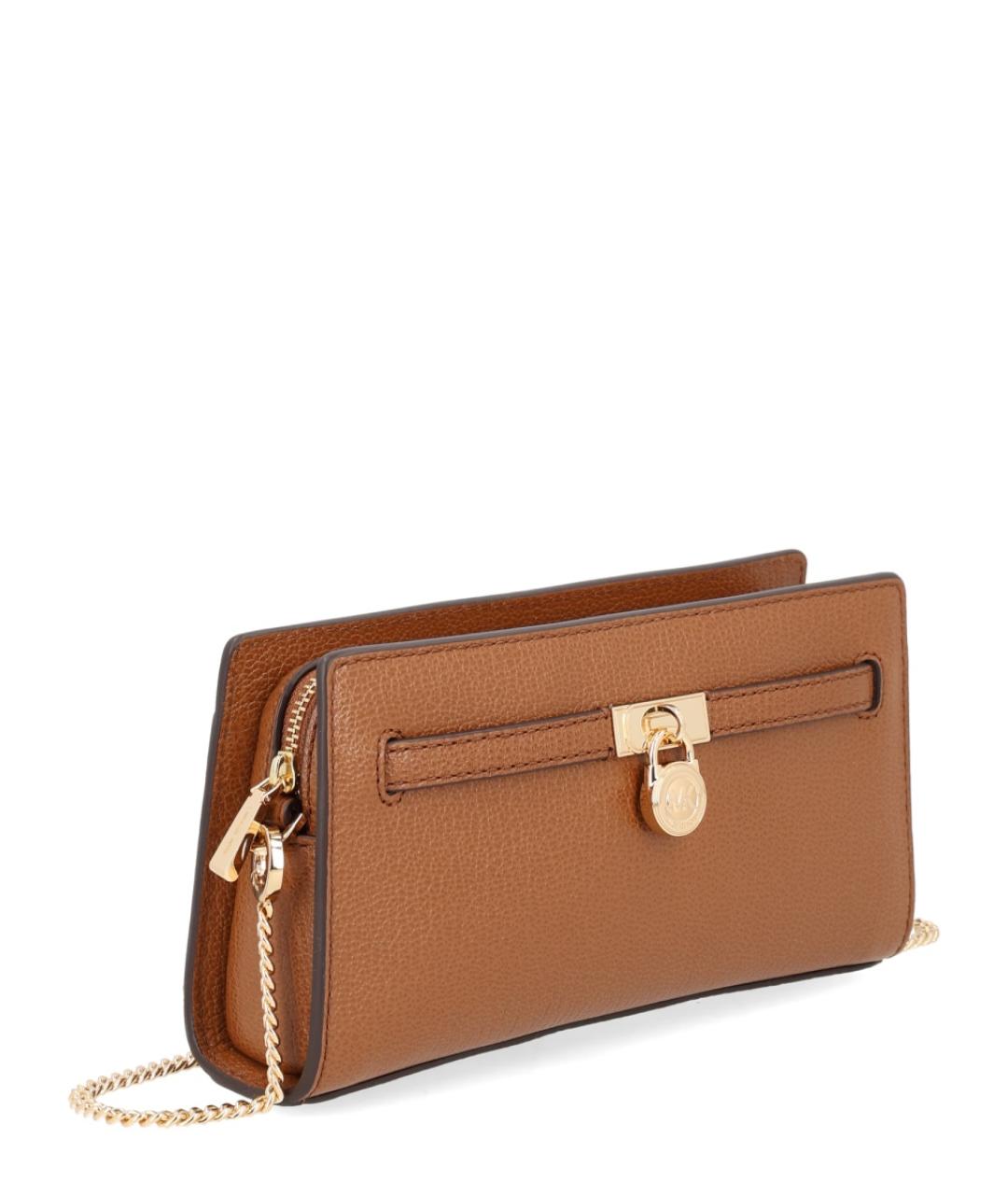MICHAEL KORS Коричневая кожаная сумка через плечо, фото 2