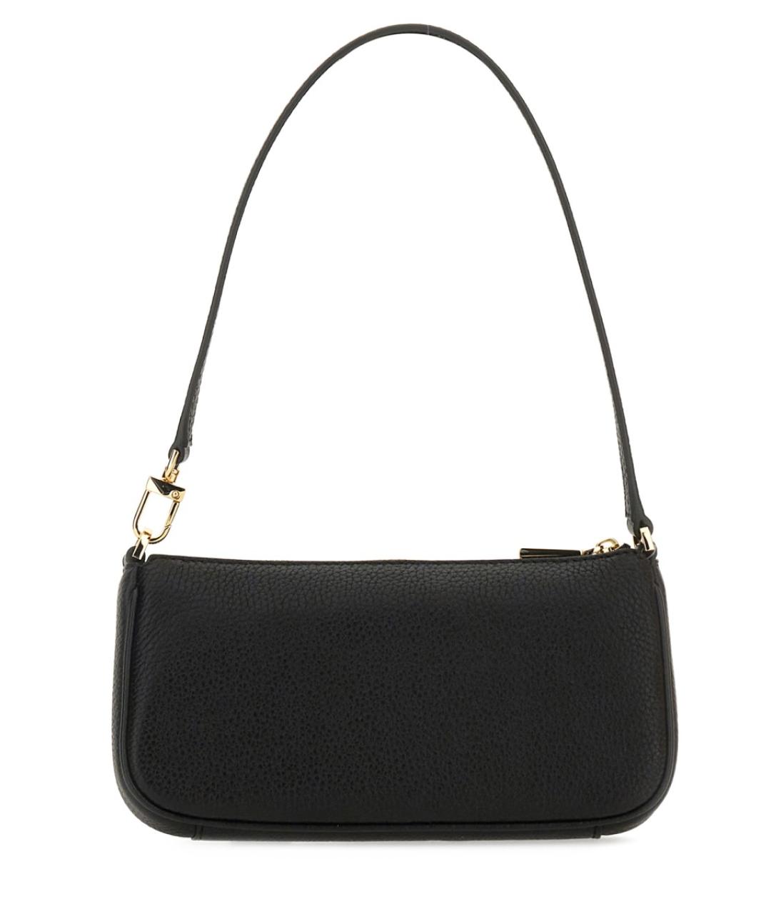 MICHAEL KORS Черная кожаная сумка через плечо, фото 2