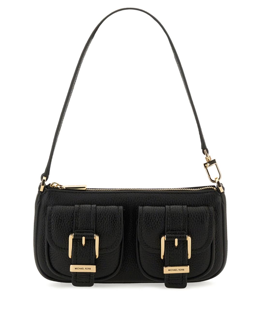 MICHAEL KORS Черная кожаная сумка через плечо, фото 1