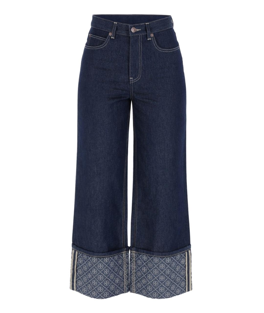 TORY BURCH Синие хлопковые джинсы клеш, фото 1