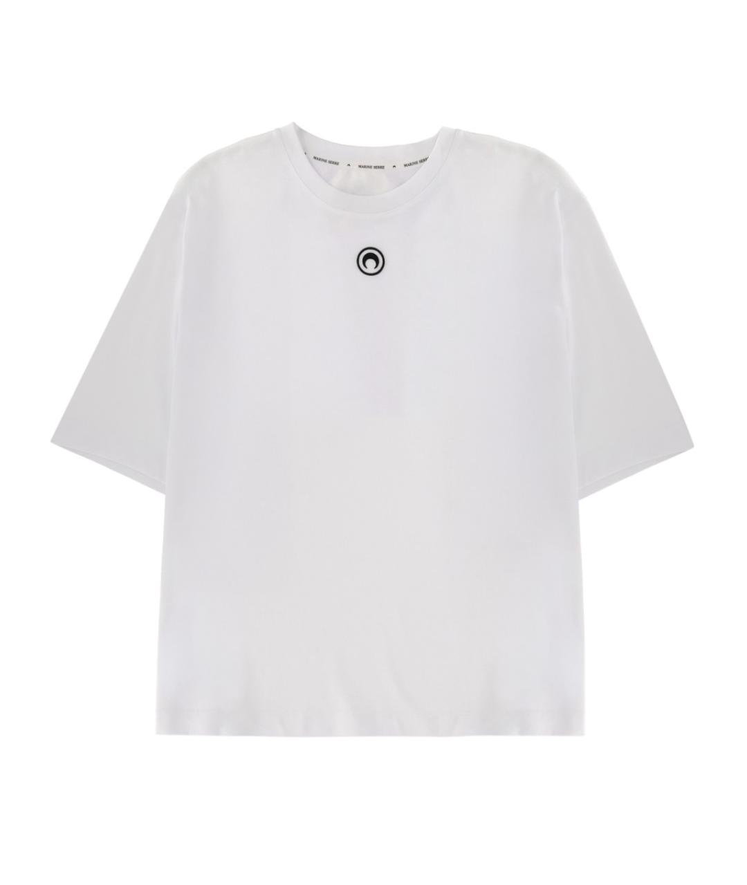 MARINE SERRE Белая хлопковая футболка, фото 1