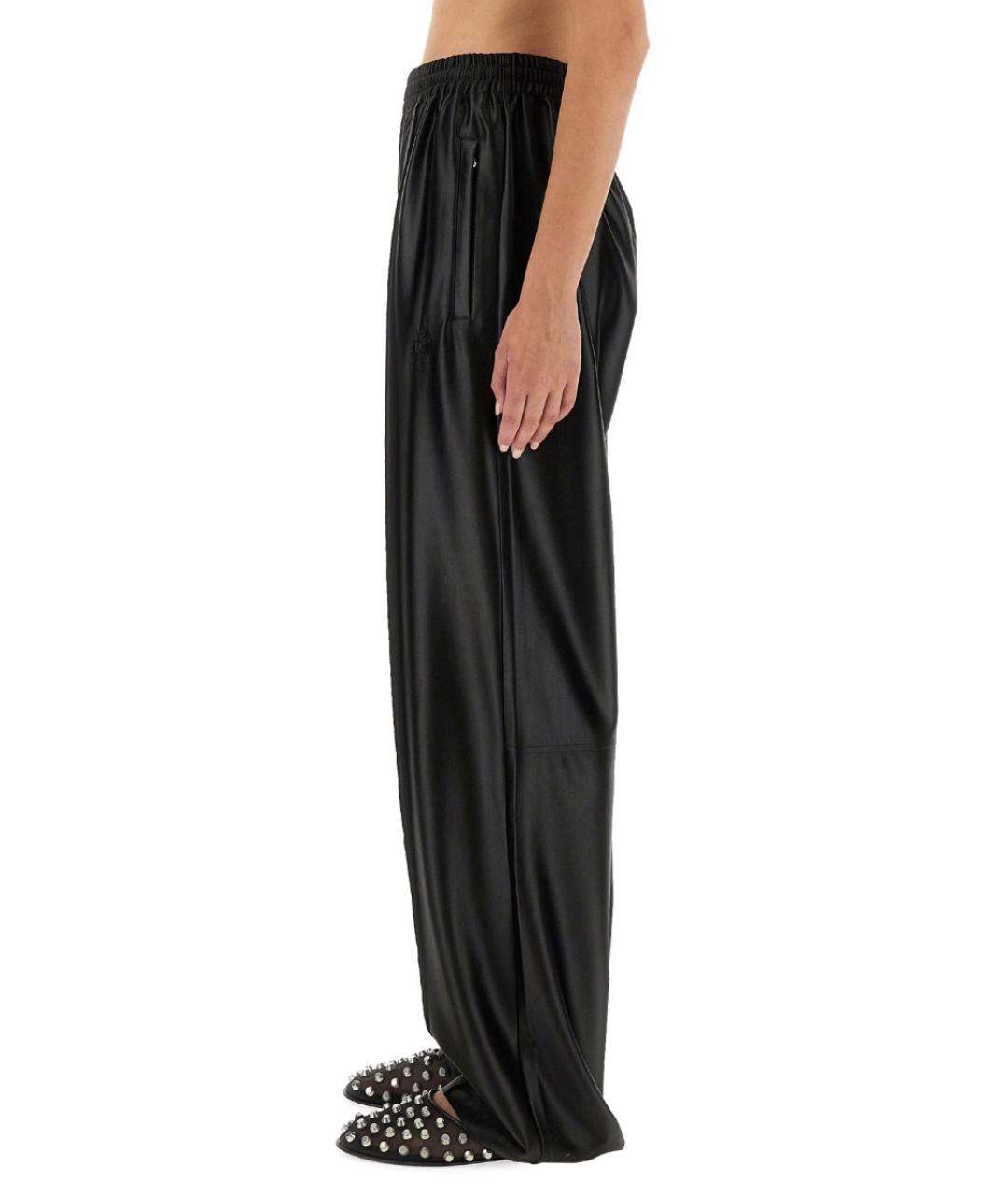ALEXANDER WANG Черные полиэстеровые прямые брюки, фото 5