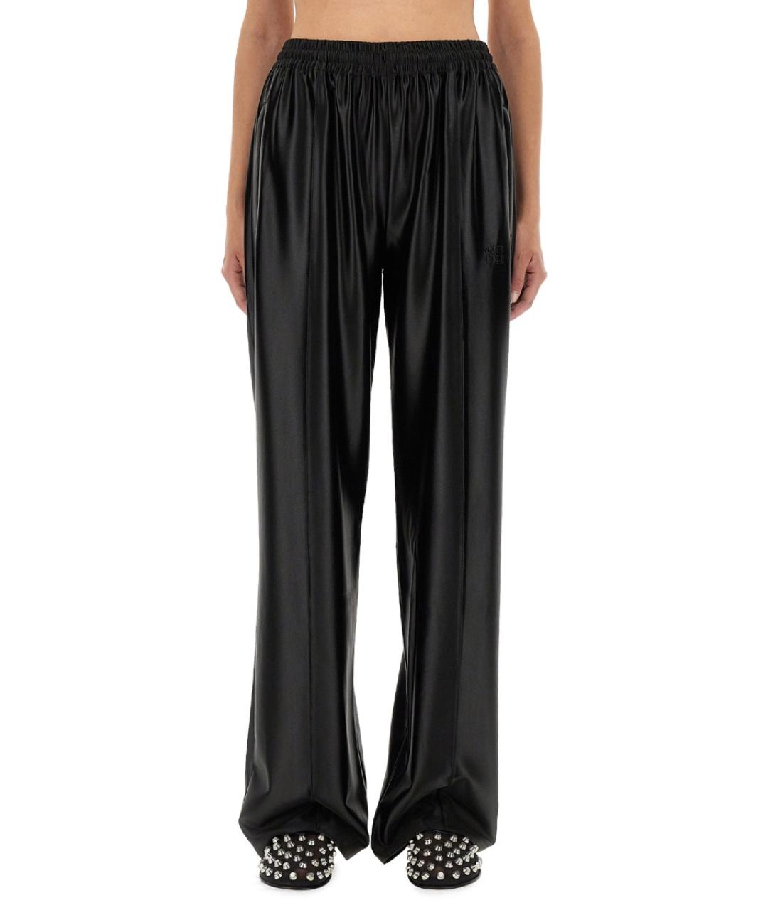 ALEXANDER WANG Черные полиэстеровые прямые брюки, фото 2