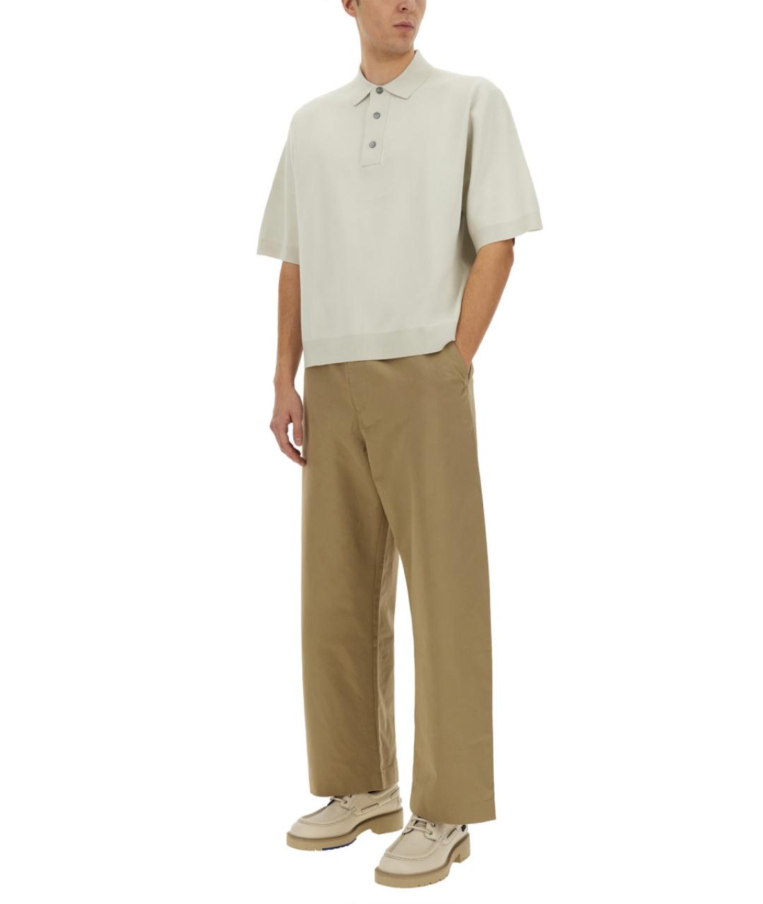 STUDIO NICHOLSON Белое хлопко-полиэстеровое поло с коротким рукавом, фото 2