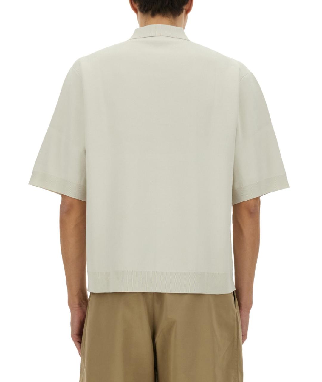 STUDIO NICHOLSON Белое хлопко-полиэстеровое поло с коротким рукавом, фото 3