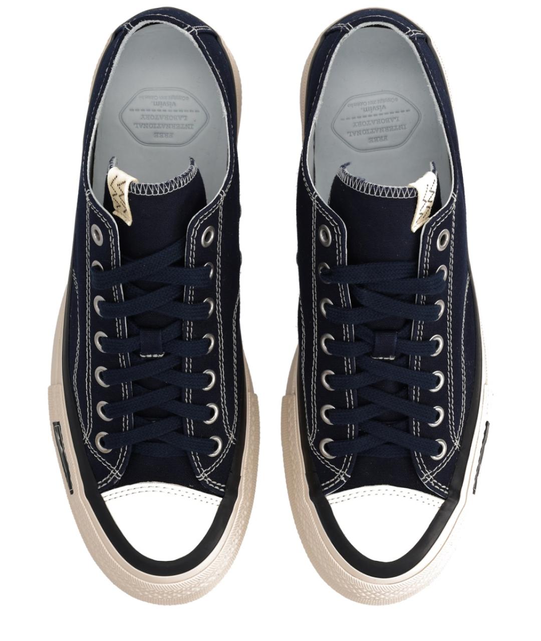 VISVIM Темно-синие текстильные низкие кроссовки / кеды, фото 5