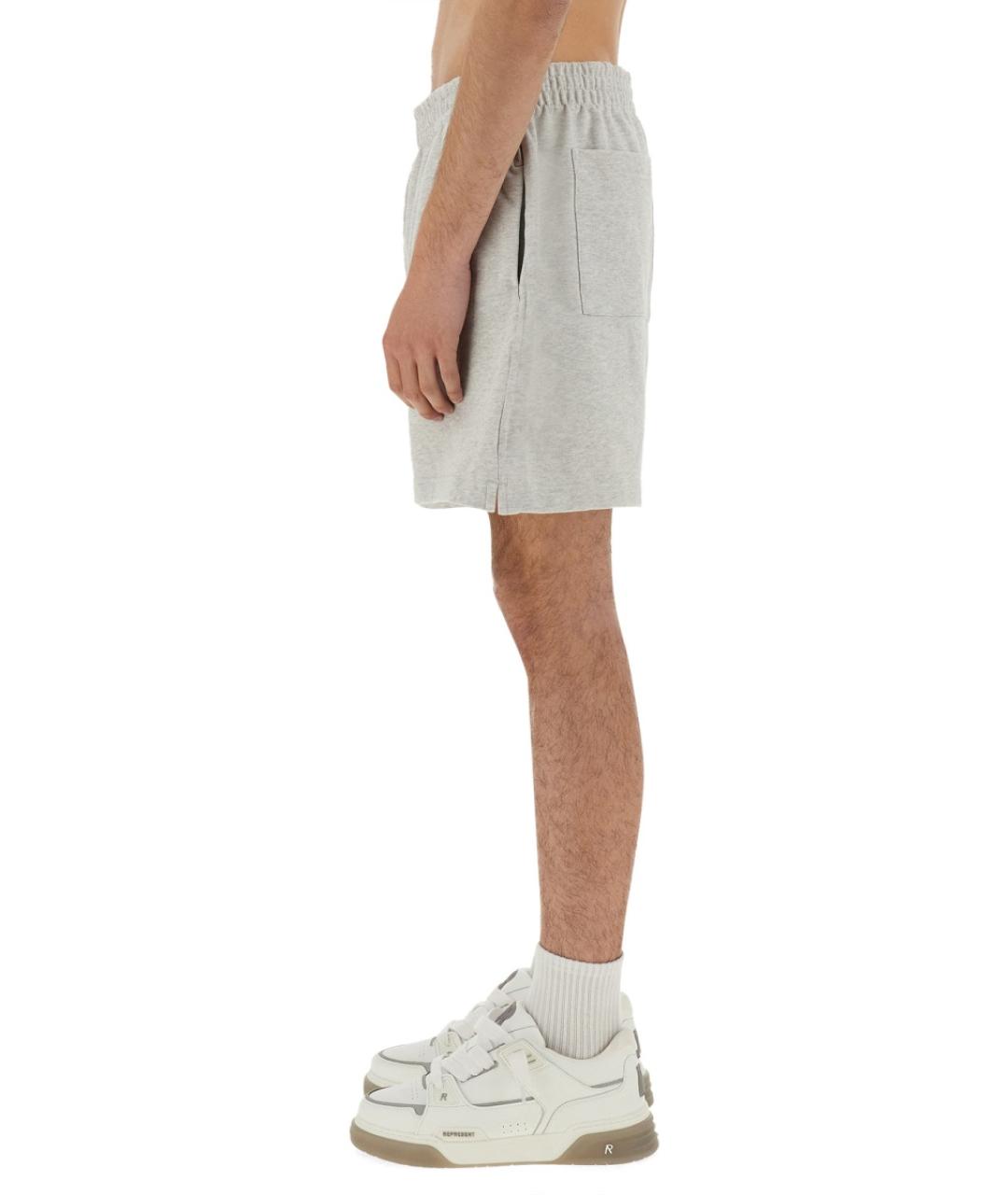 REPRESENT Серые хлопковые шорты, фото 4