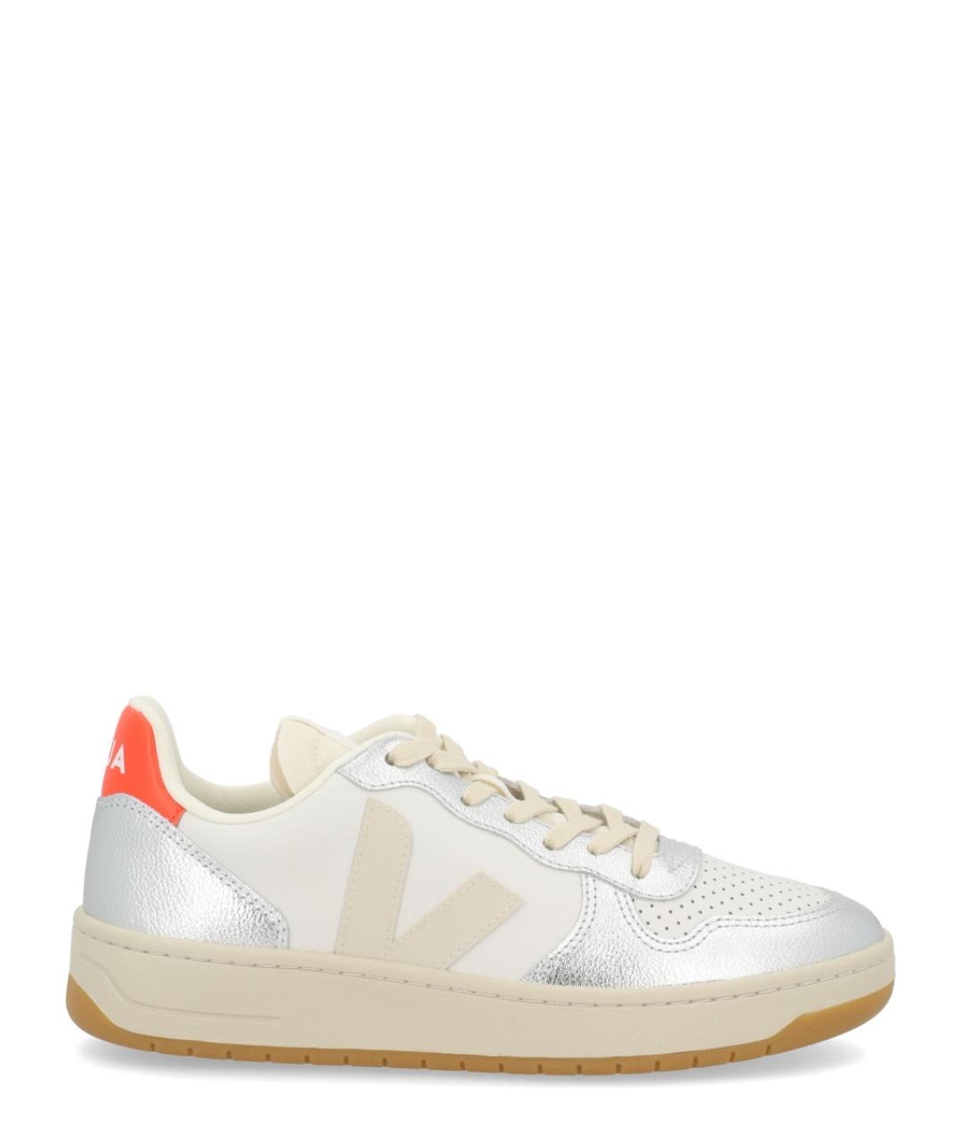 VEJA Серебряные кожаные кроссовки, фото 1
