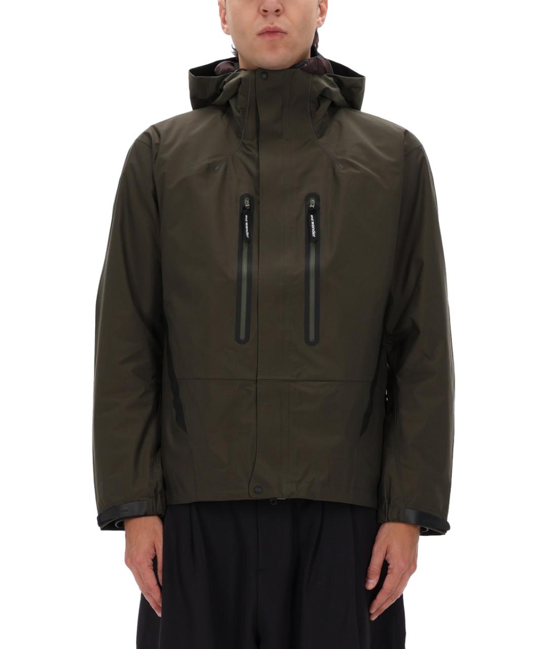 AND WANDER Зеленая полиамидовая куртка, фото 4