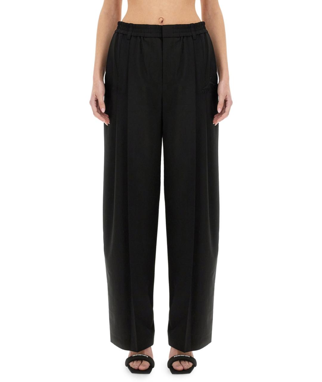 ALEXANDER WANG Черные шерстяные прямые брюки, фото 2
