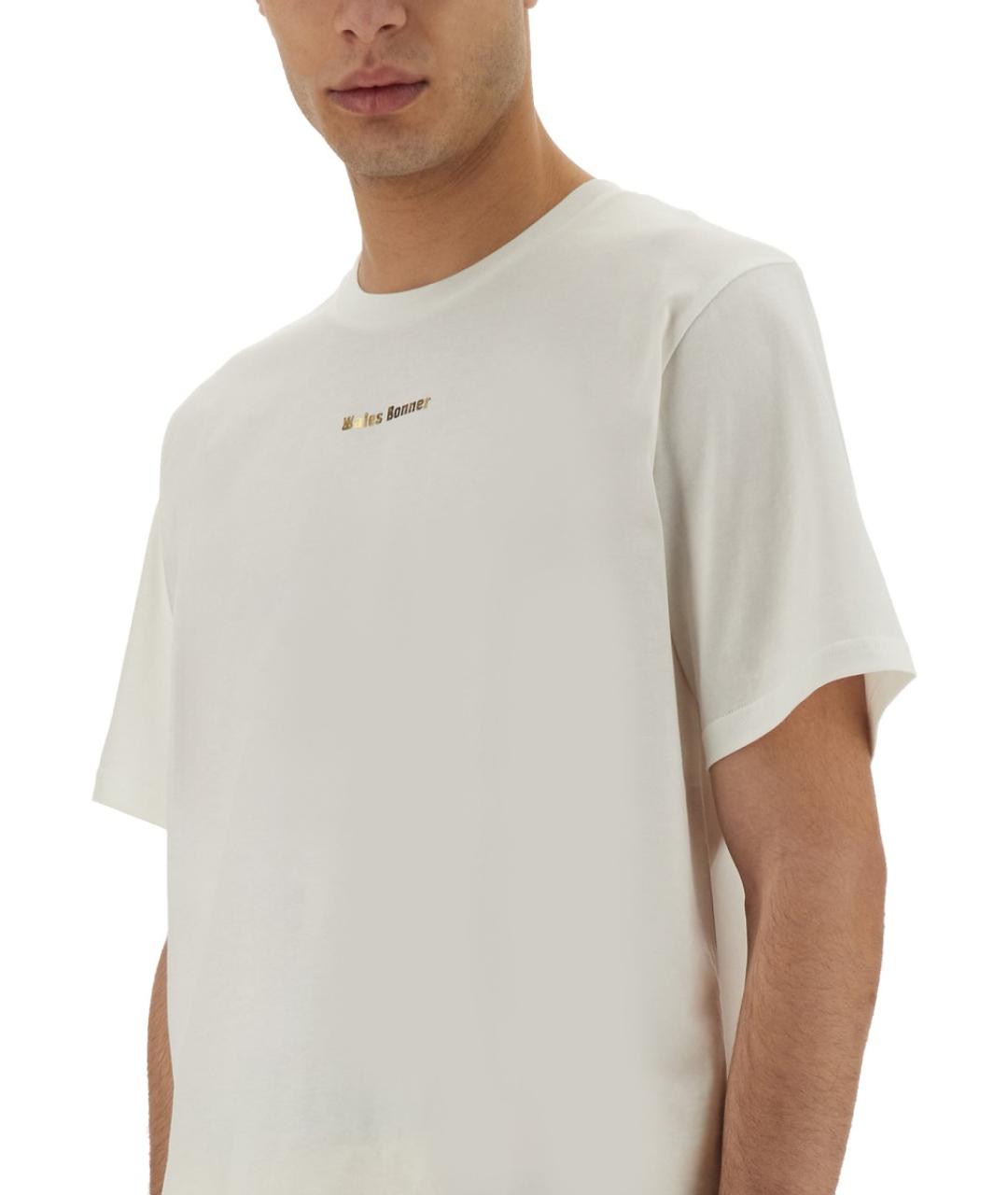 WALES BONNER Белая хлопковая футболка, фото 4
