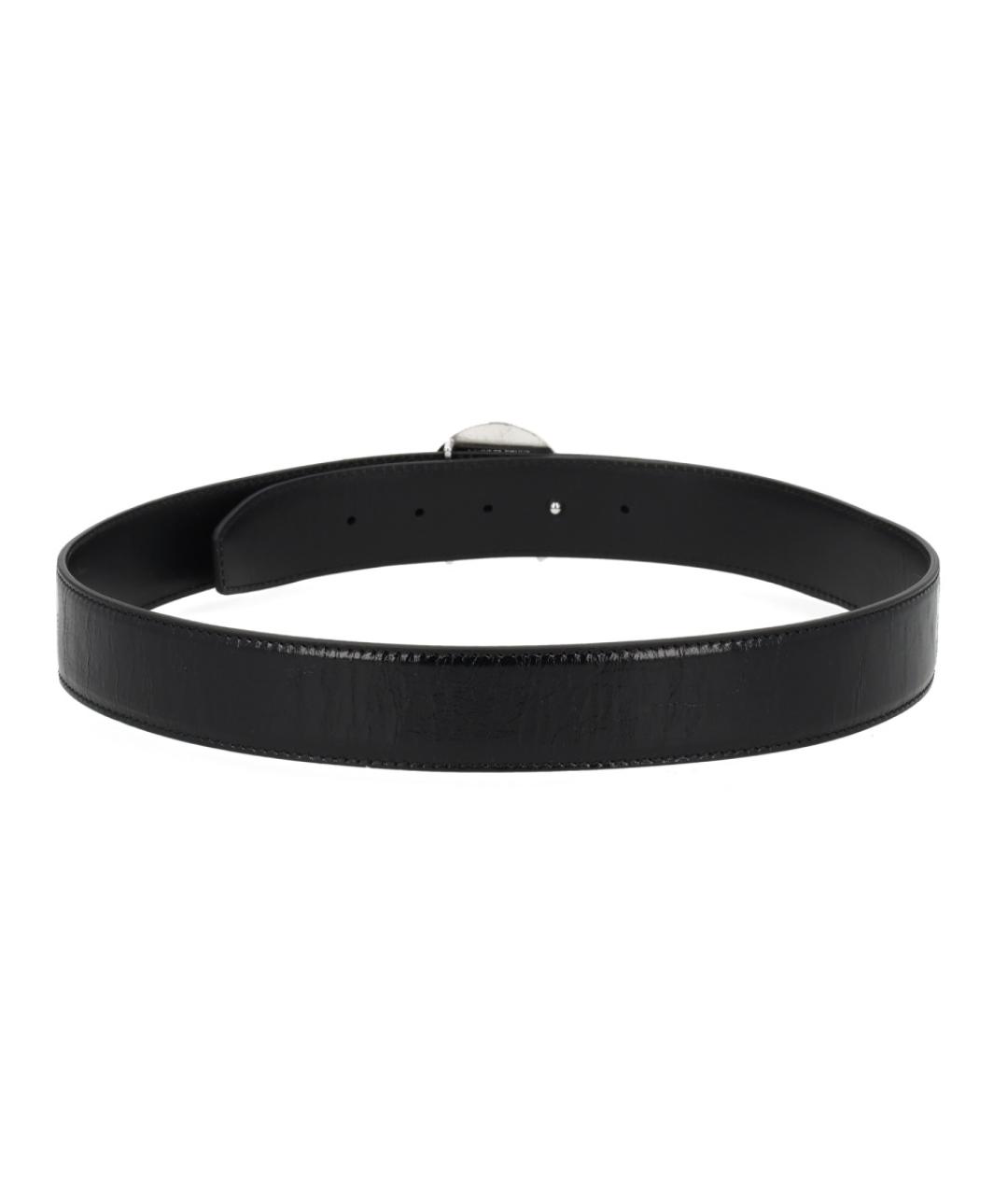 MARINE SERRE Черный кожаный ремень, фото 3