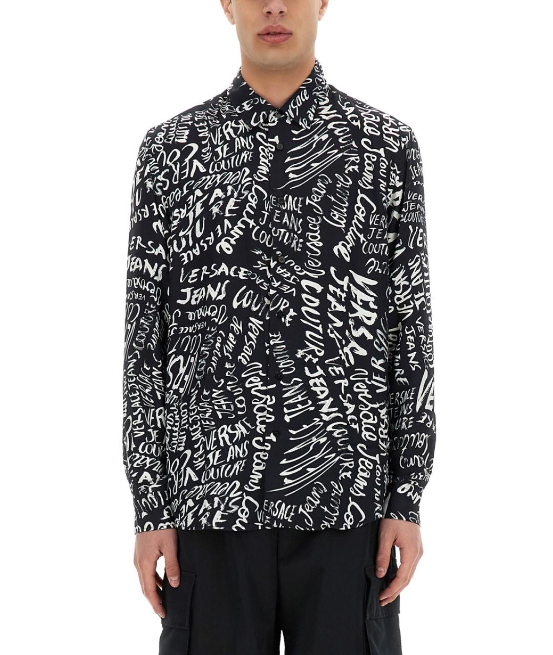 VERSACE JEANS COUTURE Черная кэжуал рубашка, фото 5