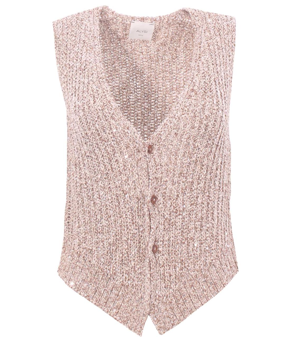 ALYSI Бежевая хлопковая жилетка, фото 1