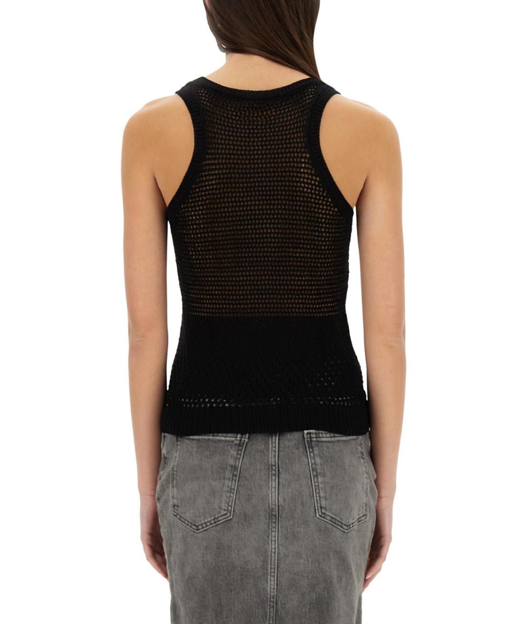 MOSCHINO JEANS Черная хлопковая майка, фото 3