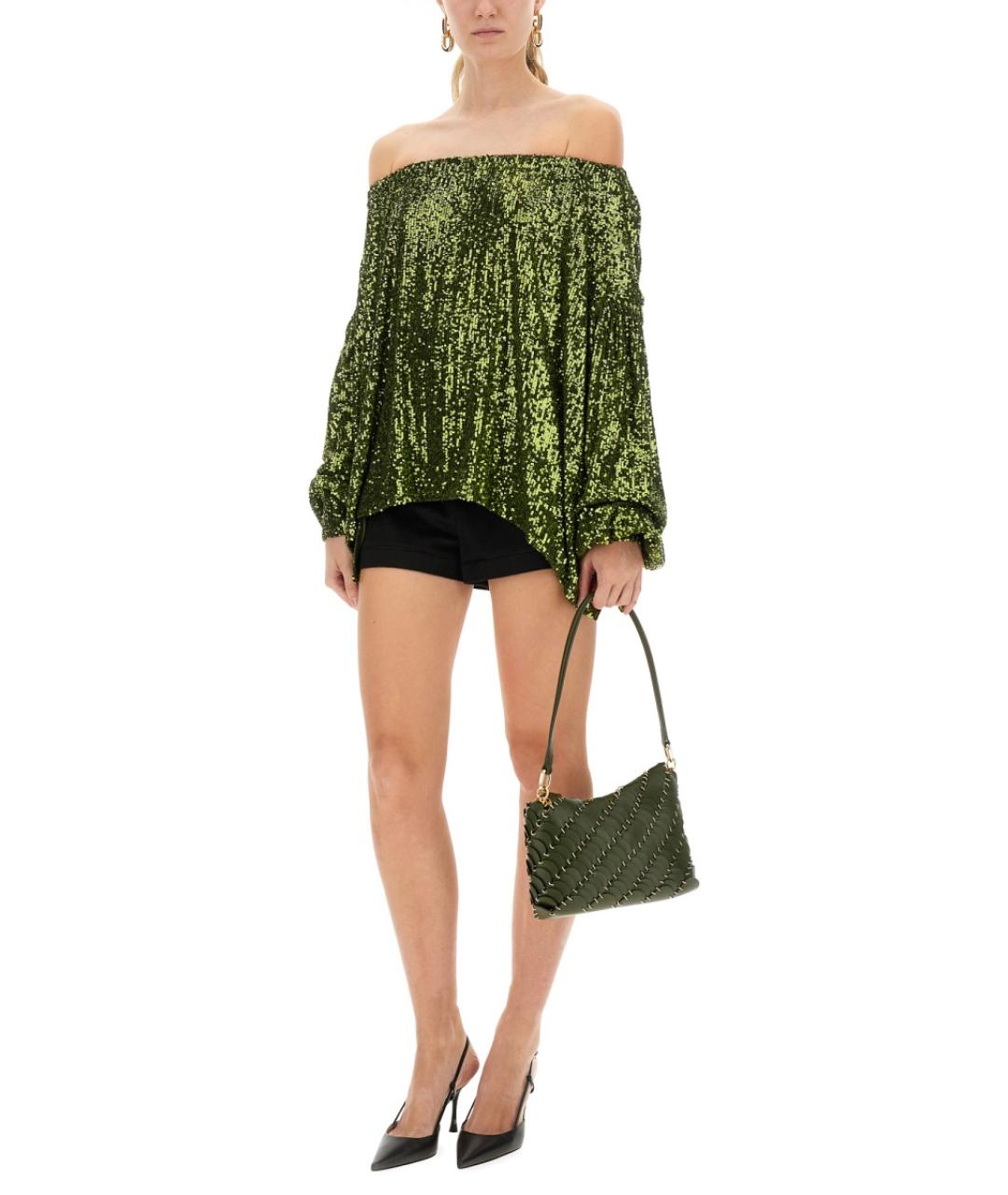 PACO RABANNE Зеленая полиэстеровая блузы, фото 3