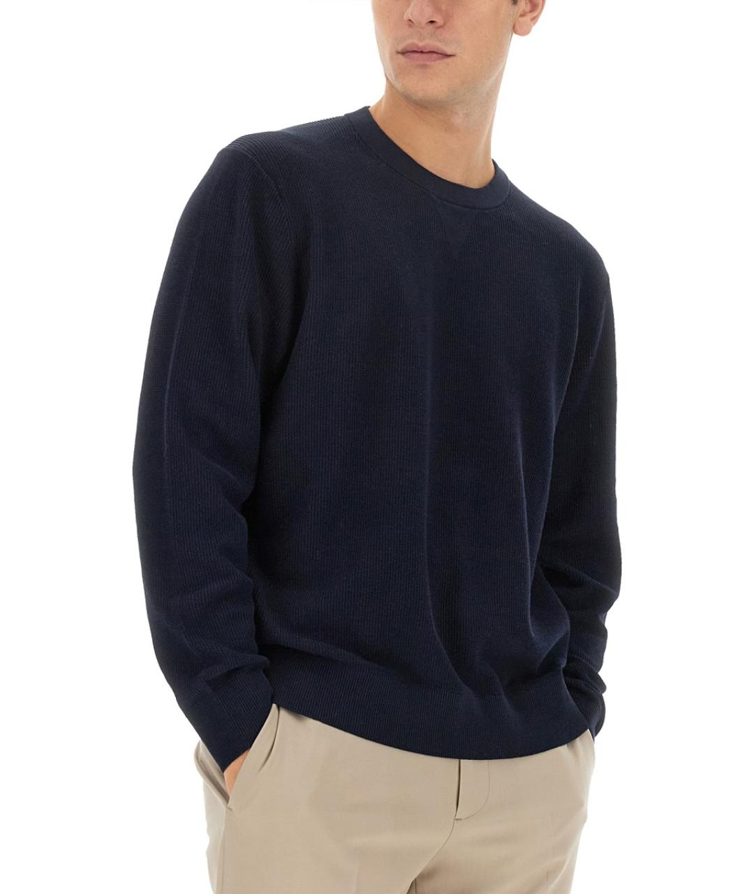 THEORY Синий хлопковый джемпер / свитер, фото 4