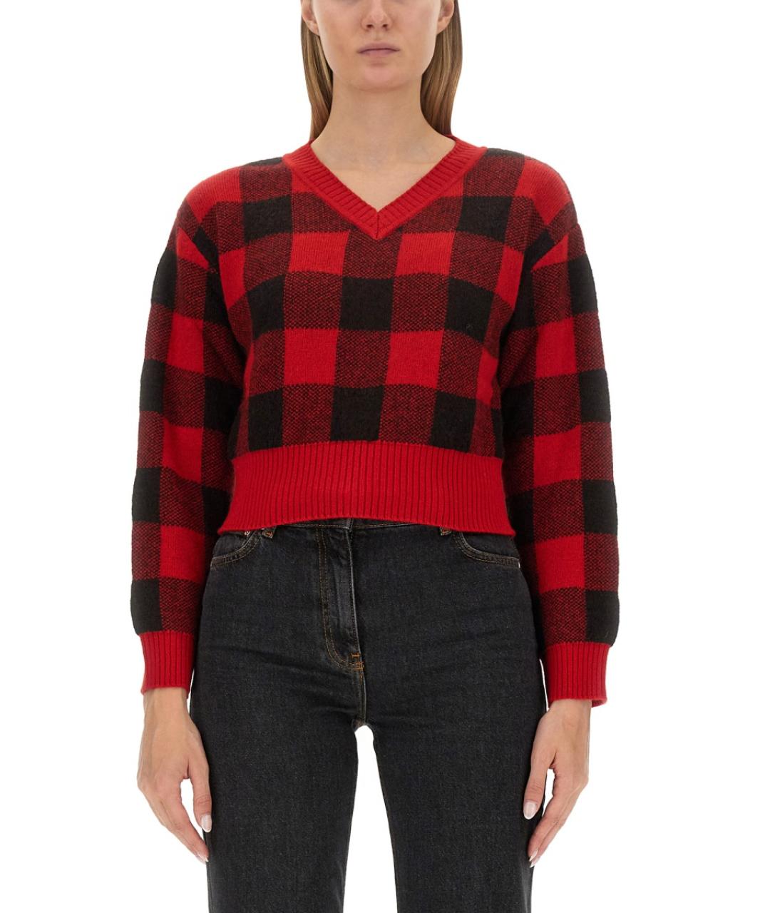 MOSCHINO JEANS Красный шерстяной джемпер / свитер, фото 5